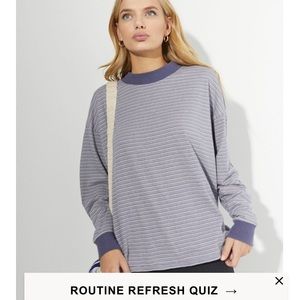 Urban Outfitters Carnaby Striped Crew Neck Top (S)